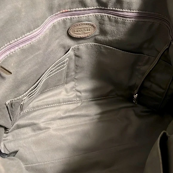 Fossil Emma Dark Taupe leather tote - Picture 5 of 6